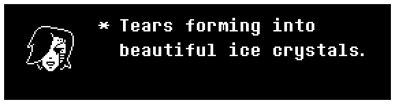 Tears forming into beautiful ice crystals.