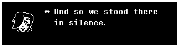 And so we stood there in silence.