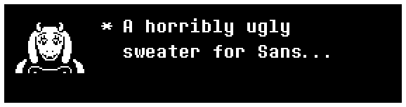 A horribly ugly sweater for Sans...